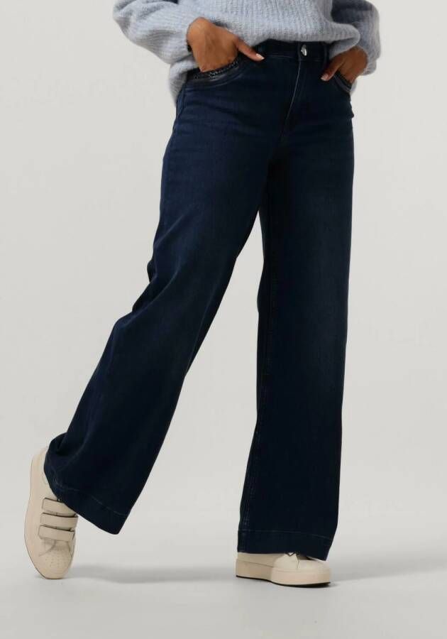 MOS MOSH Wijde pijpen hoge taille jeans geïnspireerd door de jaren 70 Blue Dames