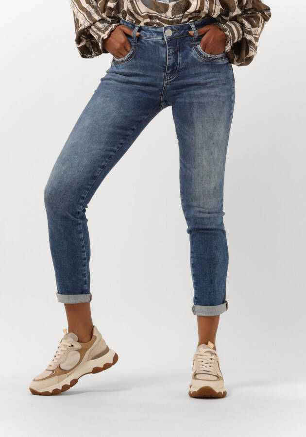 MOS MOSH Regular fit jeans met sierkralen model 'Naomi Punto'