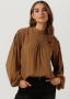 MOS MOSH Dames Blouses Fina Pepita Blouse Bruin - Thumbnail 1