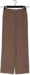Mos Mosh cropped straight fit broek Bai Leia van gerecycled polyester taupe