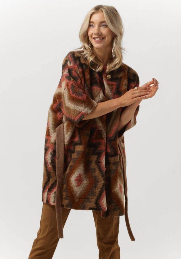 MOS MOSH Gebreid jack met all-over motief model 'Pila'