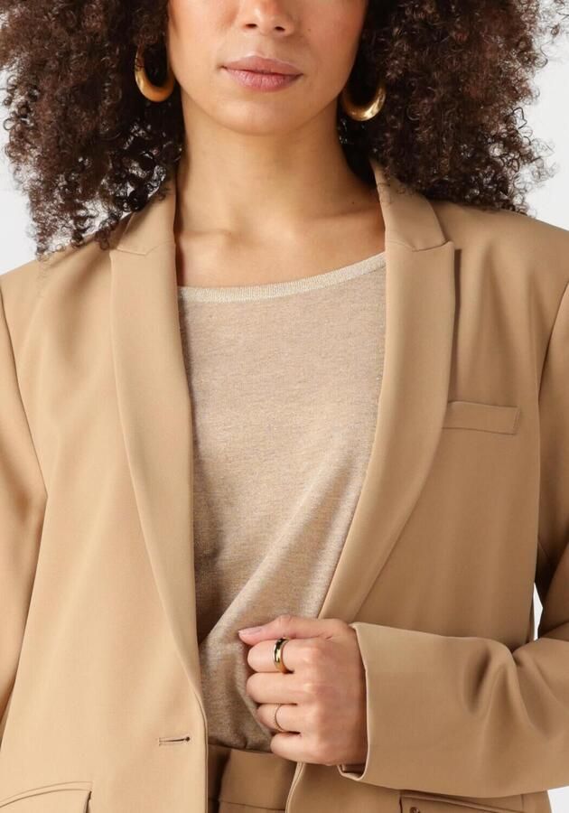 MOS MOSH Vrouwelijke Blazer met V-Hals en Klepzakken Brown Dames - Foto 3