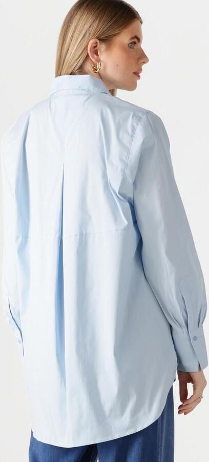 MOS MOSH Lichtblauwe Enola Blouse met Grafische Sneden Blue Dames - Foto 3