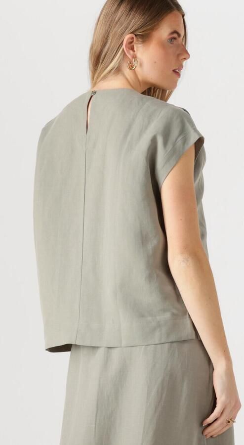 MOS MOSH Elegante Blouse met Plooien en Sleutelgatdetail Gray Dames - Foto 3