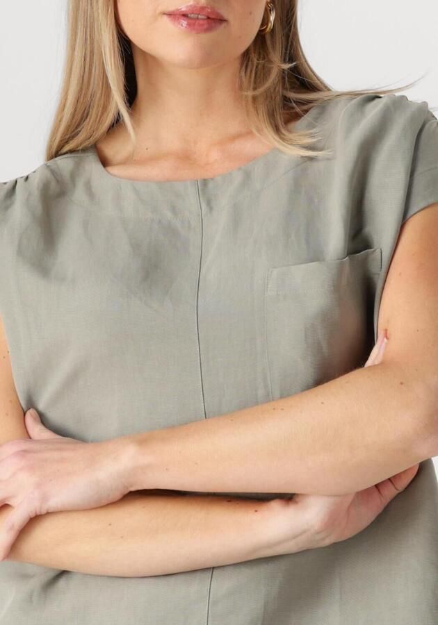 MOS MOSH Elegante Blouse met Plooien en Sleutelgatdetail Gray Dames - Foto 2