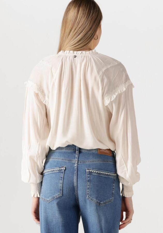 MOS MOSH Boho-geïnspireerde Geborduurde Blouse Ecru Beige Dames - Foto 3