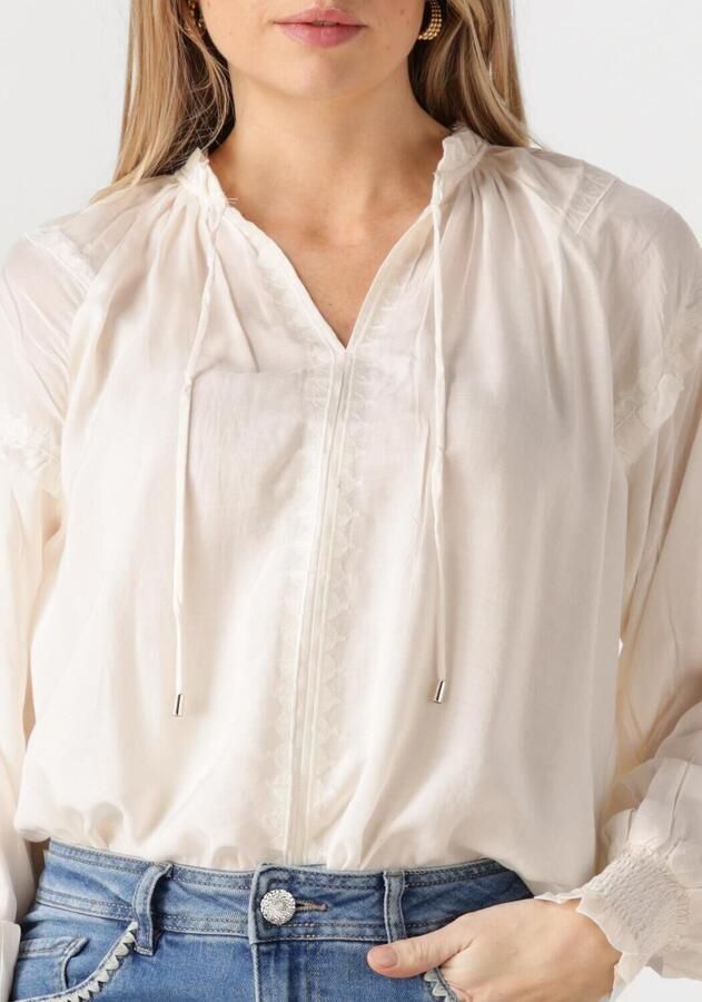 MOS MOSH Boho-geïnspireerde Geborduurde Blouse Ecru Beige Dames - Foto 2