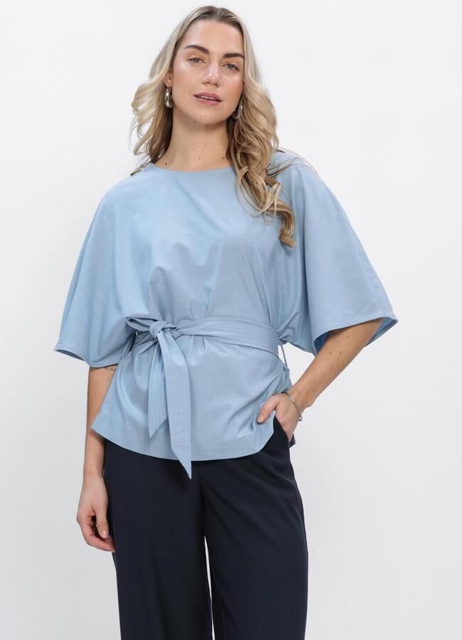 MOS MOSH Relaxed fit blouse van viscosemix Model 'Rikas'