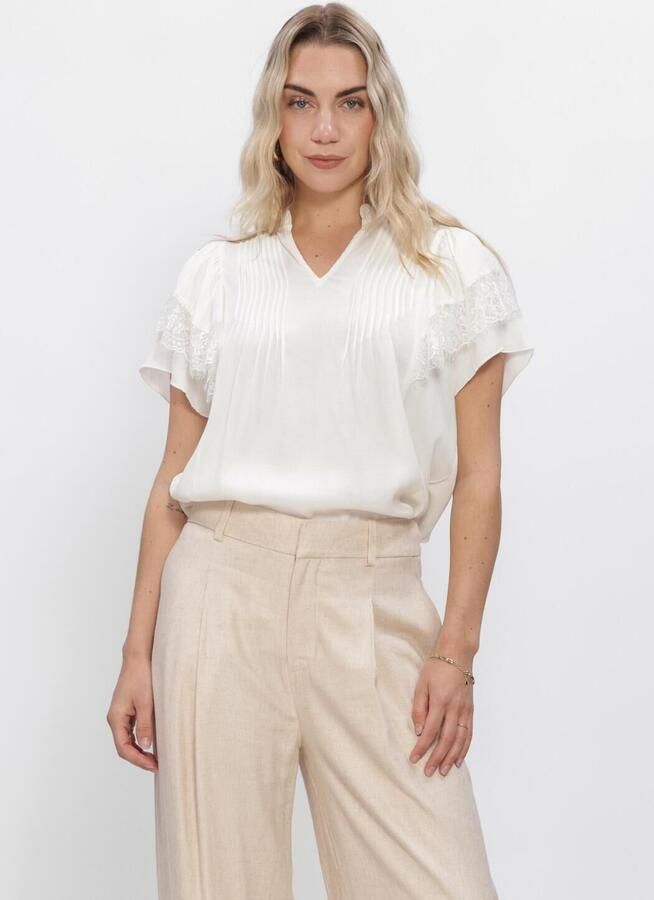 MOS MOSH Dames Blouses Mmwea Flowish Blouse Gebroken Wit