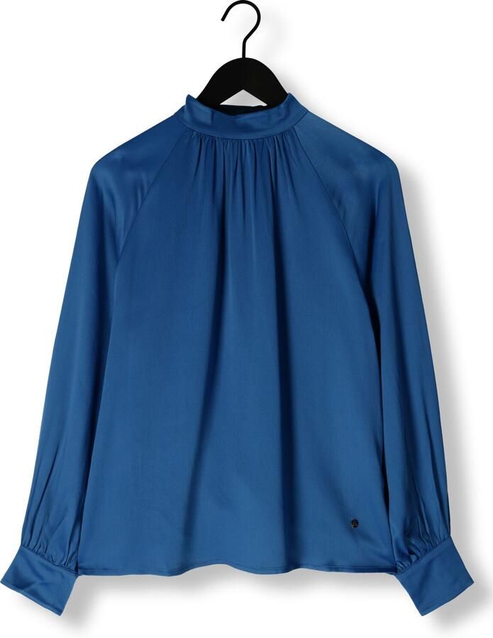 MOS MOSH Elegante Gedrapeerde Blouse Set Sail Blue Dames