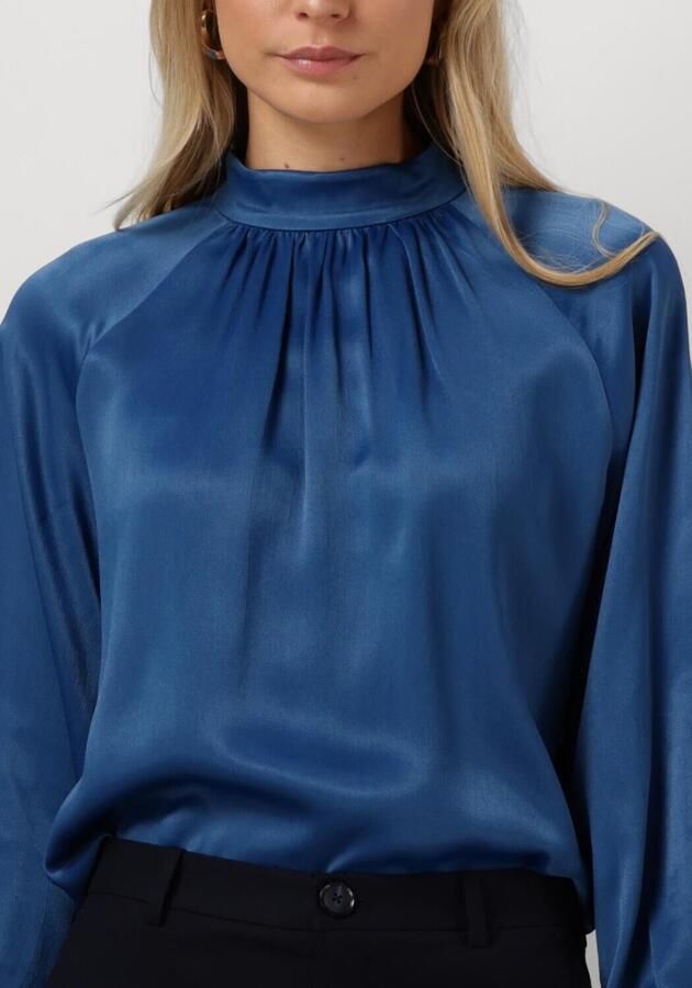 MOS MOSH Elegante Gedrapeerde Blouse Set Sail Blue Dames - Foto 3