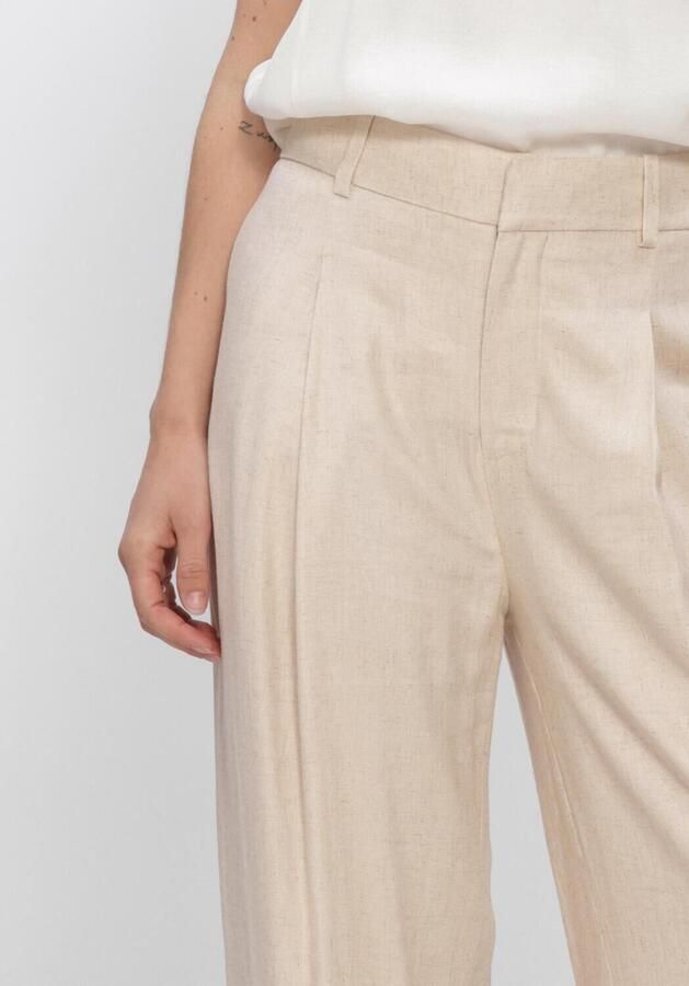 MOS MOSH Wide leg broek van viscosemix met biezen model 'MIssa Coleen' - Foto 3