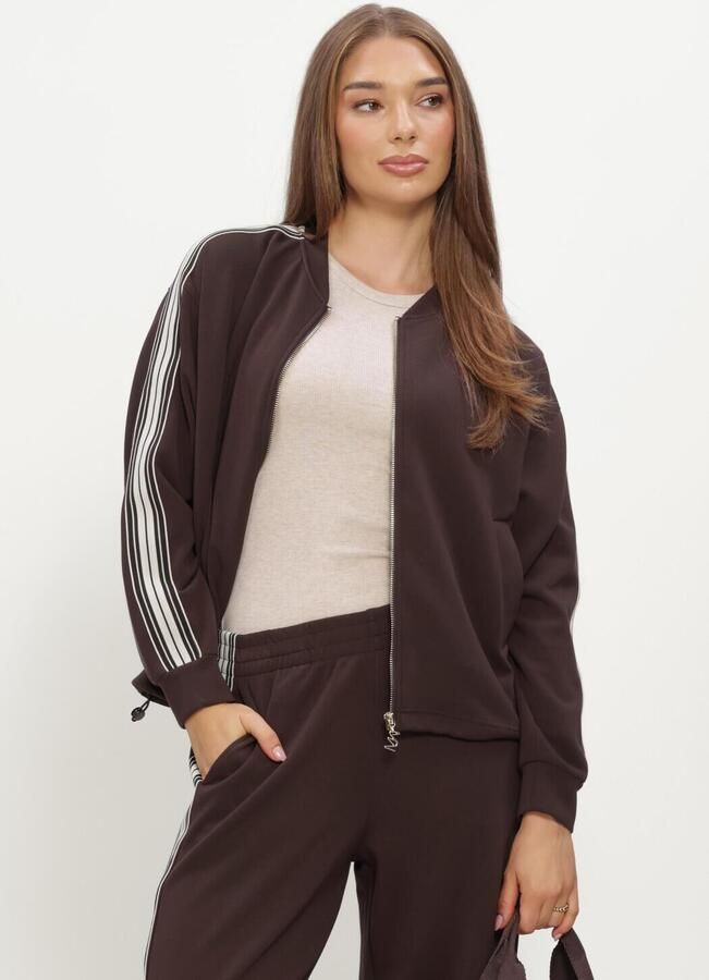 MOS MOSH Dames Jassen Mmardie Ls Zip Sweatcardigan Bruin