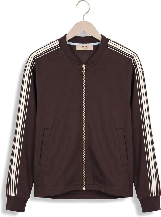 MOS MOSH Dames Jassen Mmardie Ls Zip Sweatcardigan Bruin - Foto 2