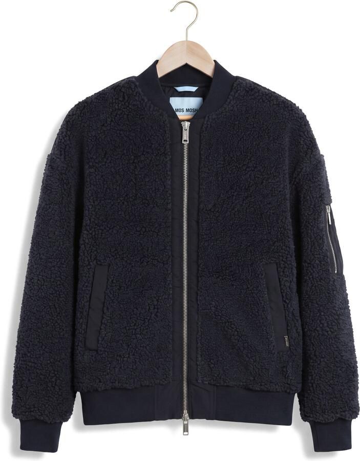 MOS MOSH Dames Jassen Mmemeline Teddy Jacket Donkerblauw - Foto 2