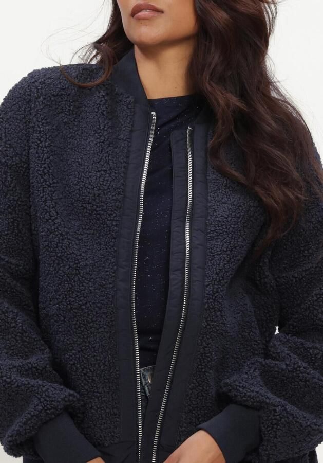 MOS MOSH Dames Jassen Mmemeline Teddy Jacket Donkerblauw - Foto 4