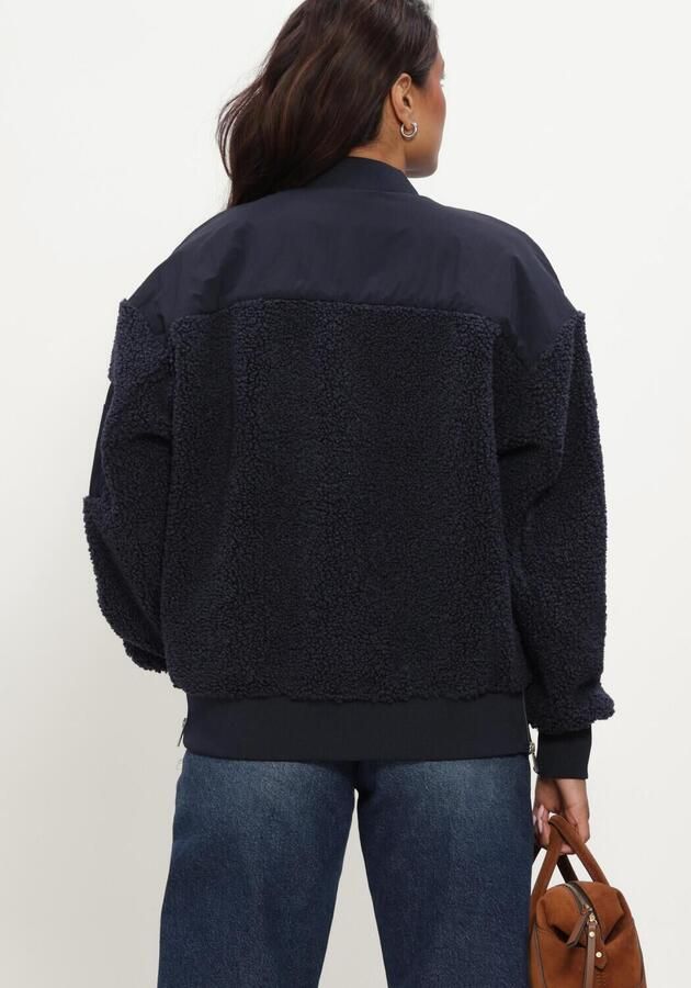 MOS MOSH Dames Jassen Mmemeline Teddy Jacket Donkerblauw - Foto 3