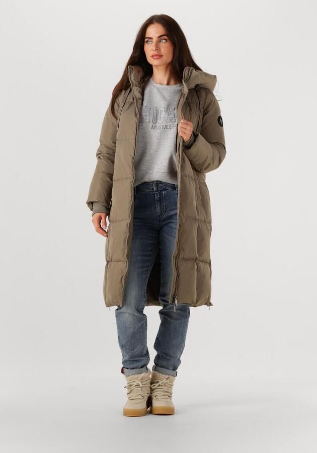 MOS MOSH Dames Jassen Nova Square Down Coat Khaki