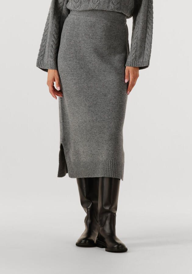 MOS MOSH Wollen rok met geribde zoom model 'Bryndis' - Foto 4