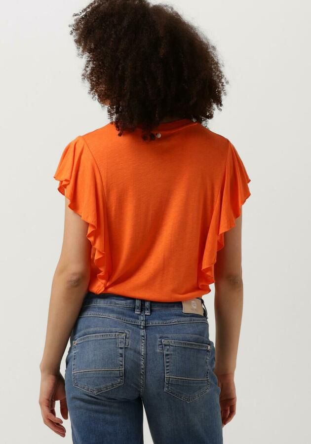 MOS MOSH Dames Tops & T-shirts Flounce Tee Koraal
