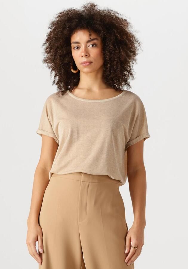 MOS MOSH Glimmer Kay T-shirt Goud Beige Dames - Foto 4