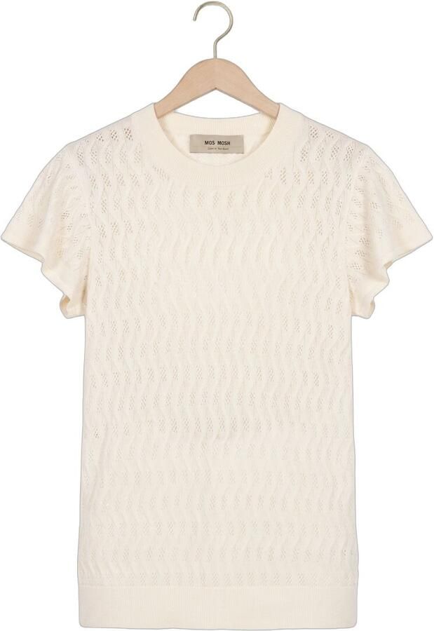 MOS MOSH Dames Tops & T-shirts Mmganna Pattern O-neck Knit Top Creme - Foto 4
