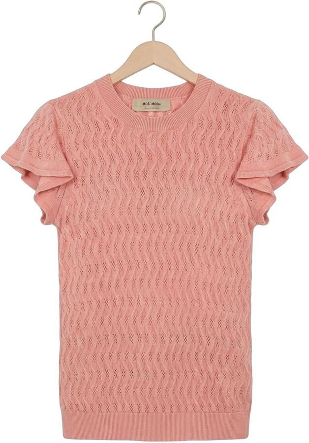 MOS MOSH Dames Tops & T-shirts Mmganna Pattern O-neck Knit Top Roze - Foto 4