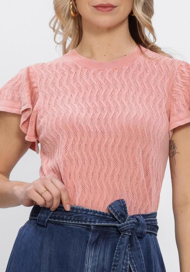 MOS MOSH Dames Tops & T-shirts Mmganna Pattern O-neck Knit Top Roze - Foto 3