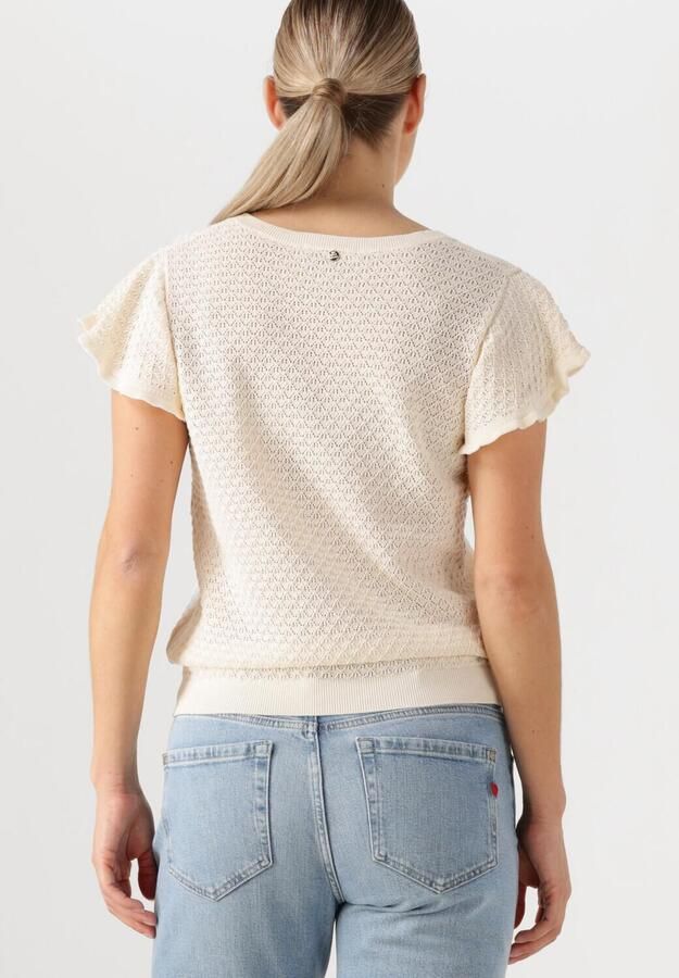 MOS MOSH Dames Tops & T-shirts Mmganna Pattern V-neck Knit Ecru - Foto 3