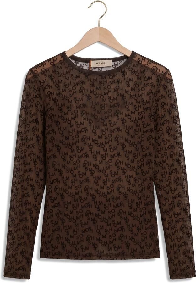 MOS MOSH Dames Tops & T-shirts Mmloretta Mono Mesh Blouse Bordeaux - Foto 4
