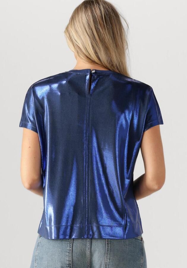 MOS MOSH Dames Tops & T-shirts Mmnivola O-neck Metallic Tee Blauw - Foto 2