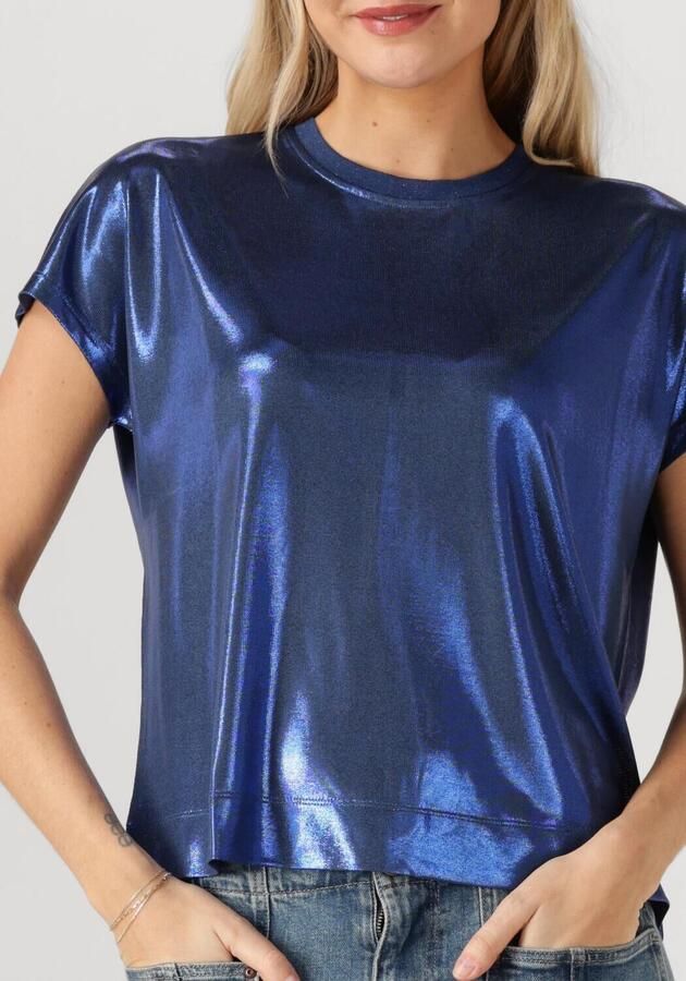 MOS MOSH Dames Tops & T-shirts Mmnivola O-neck Metallic Tee Blauw - Foto 3