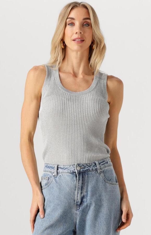 MOS MOSH Dames Tops & T-shirts Mmrelena Imanja Knit Tank Top Zilver - Foto 4
