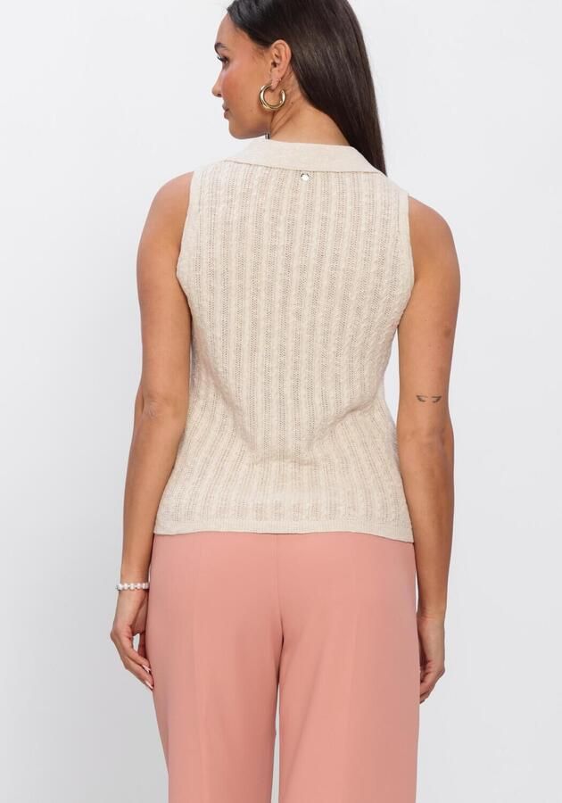 MOS MOSH Dames Tops & T-shirts Mmrinja Marisol Line Knit Top Creme - Foto 2