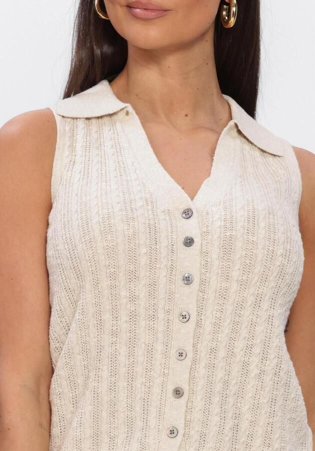 MOS MOSH Dames Tops & T-shirts Mmrinja Marisol Line Knit Top Creme - Foto 3