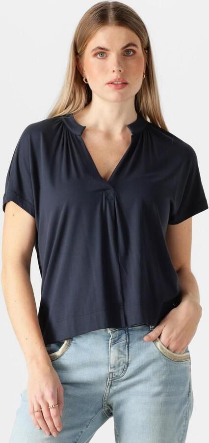MOS MOSH Dames Tops & T-shirts Shira Tee Donkerblauw - Foto 4