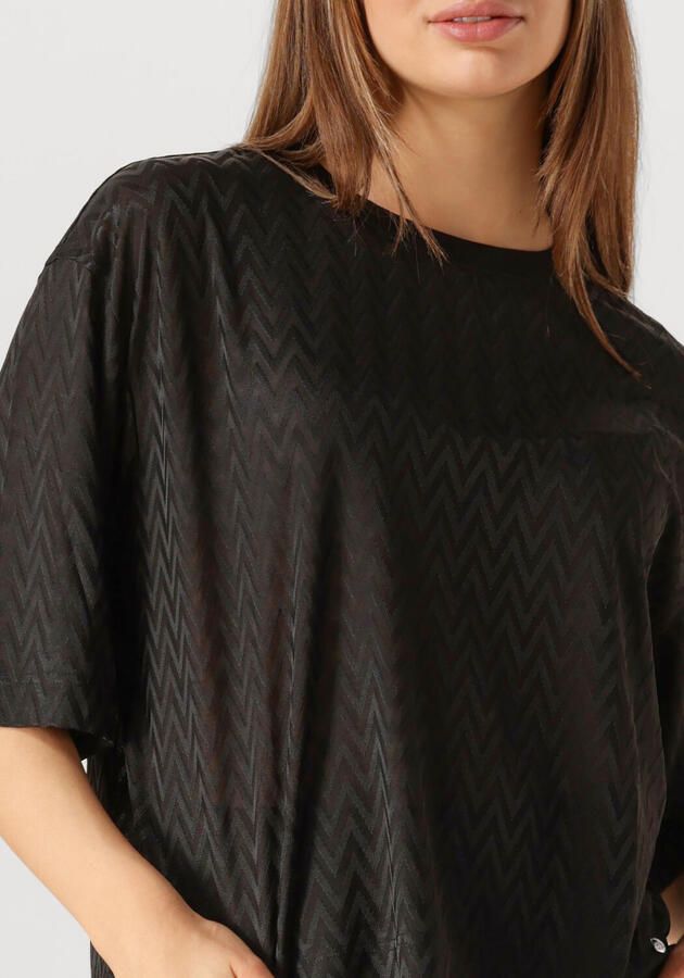 MOS MOSH Zwarte Tee met halve mouwen en ronde hals Black Dames - Foto 2