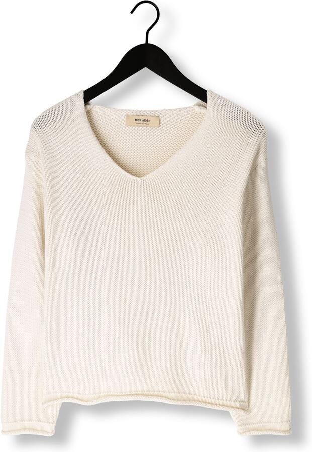 MOS MOSH Dames Truien & Vesten Mmbine Lsv-neck Knit Ecru - Foto 2