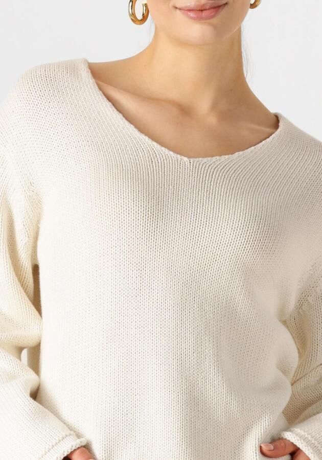 MOS MOSH Dames Truien & Vesten Mmbine Lsv-neck Knit Ecru