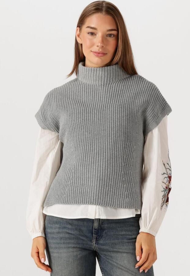 MOS MOSH Dames Truien & Vesten Mmbiola Bine Knit Vest Grijs - Foto 4