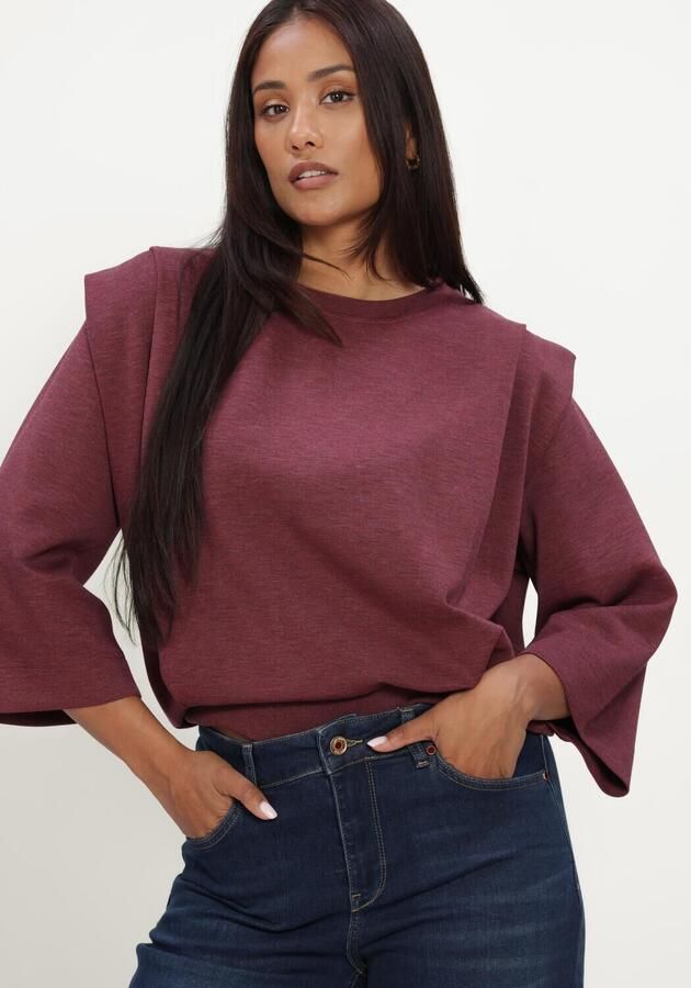 MOS MOSH Dames Truien & Vesten Mmmae O-3 4 Sleeve Sweatshirt Bordeaux