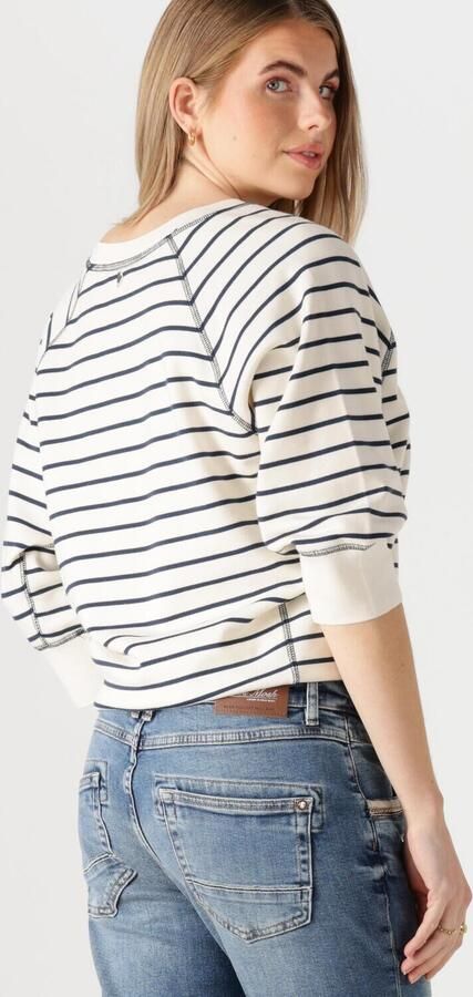 MOS MOSH Dames Truien & Vesten Mmmaggie Stripe Sweatshirt Blauw - Foto 3