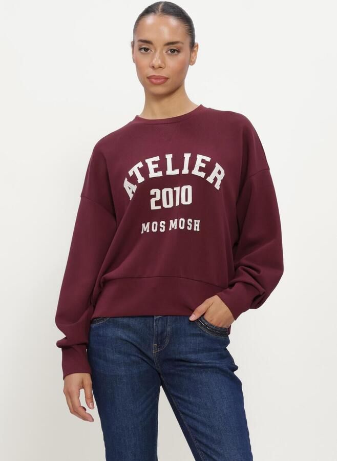 MOS MOSH Dames Truien & Vesten Mmnima O-ls Sweatshirt Bordeaux