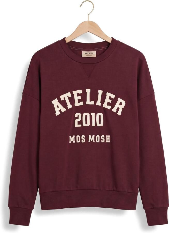 MOS MOSH Dames Truien & Vesten Mmnima O-ls Sweatshirt Bordeaux - Foto 2