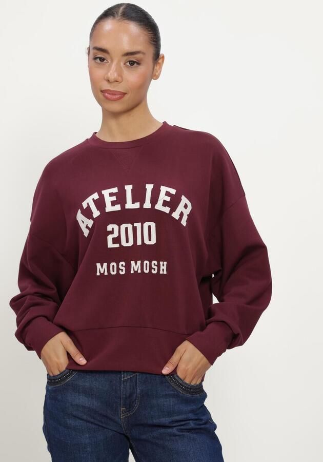 MOS MOSH Dames Truien & Vesten Mmnima O-ls Sweatshirt Bordeaux - Foto 4