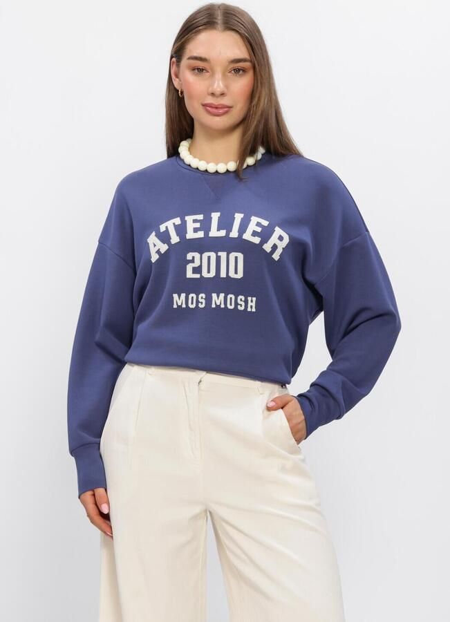 MOS MOSH Dames Truien & Vesten Mmnima O-ls Sweatshirt Donkerblauw