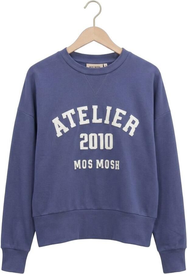 MOS MOSH Dames Truien & Vesten Mmnima O-ls Sweatshirt Donkerblauw - Foto 4