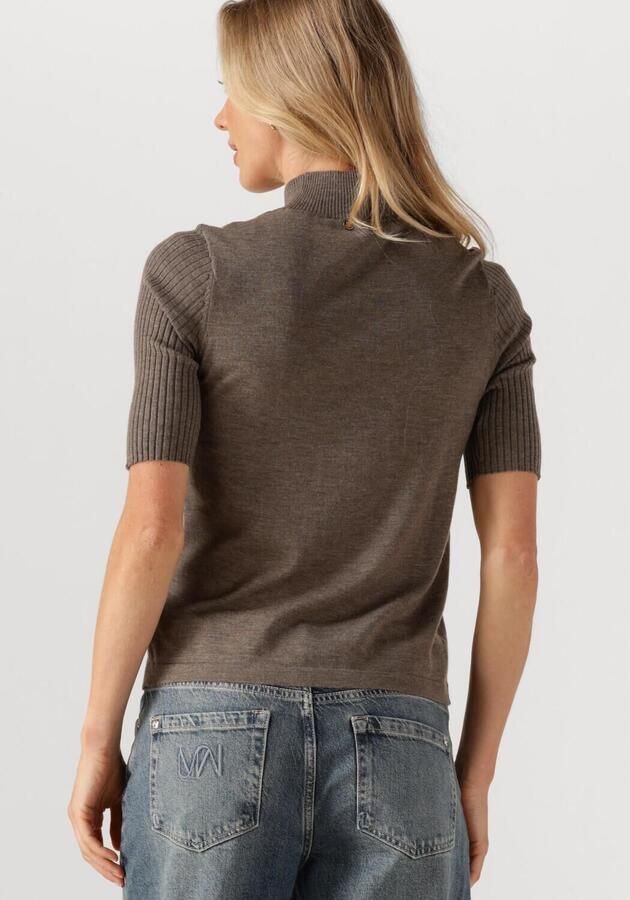 MOS MOSH Dames Truien & Vesten Mmrelena Turtleneck Ss Knit Taupe