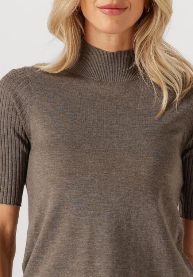 MOS MOSH Dames Truien & Vesten Mmrelena Turtleneck Ss Knit Taupe - Foto 2