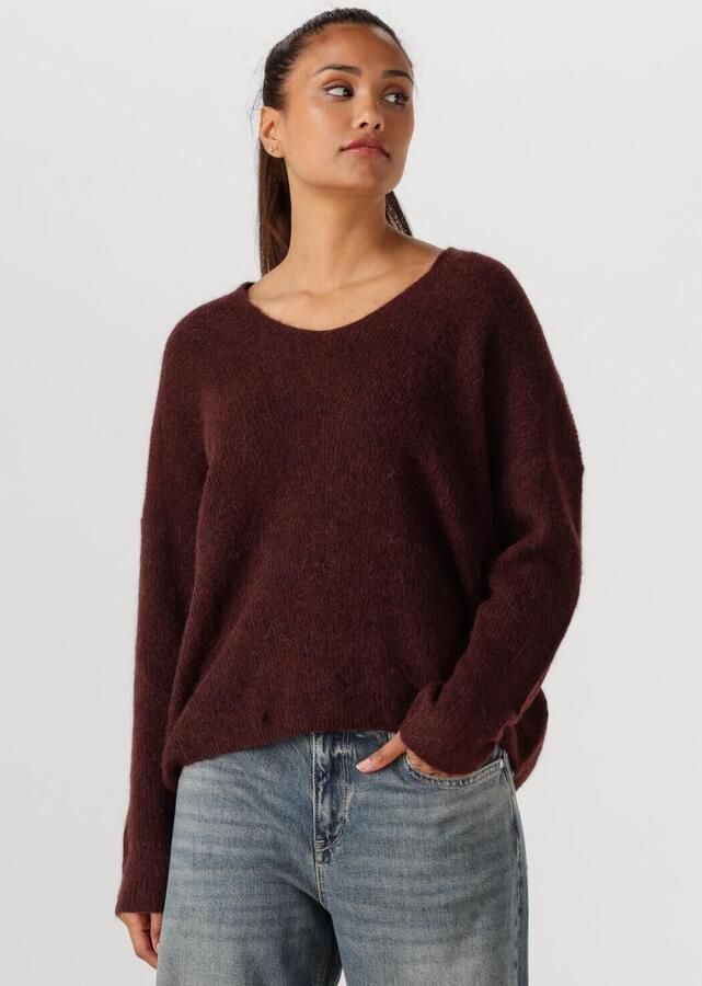 MOS MOSH Dames Truien & Vesten Mmthora V-neck Knit Bordeaux - Foto 4